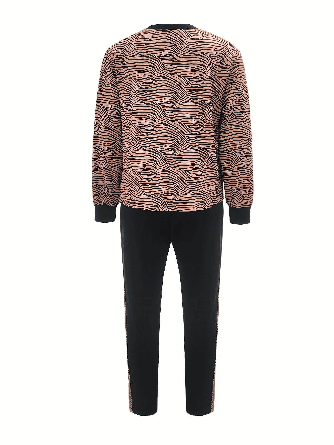 MOVEWEAR Women’s Leopard Print Long Sleeve Top & Pants Set