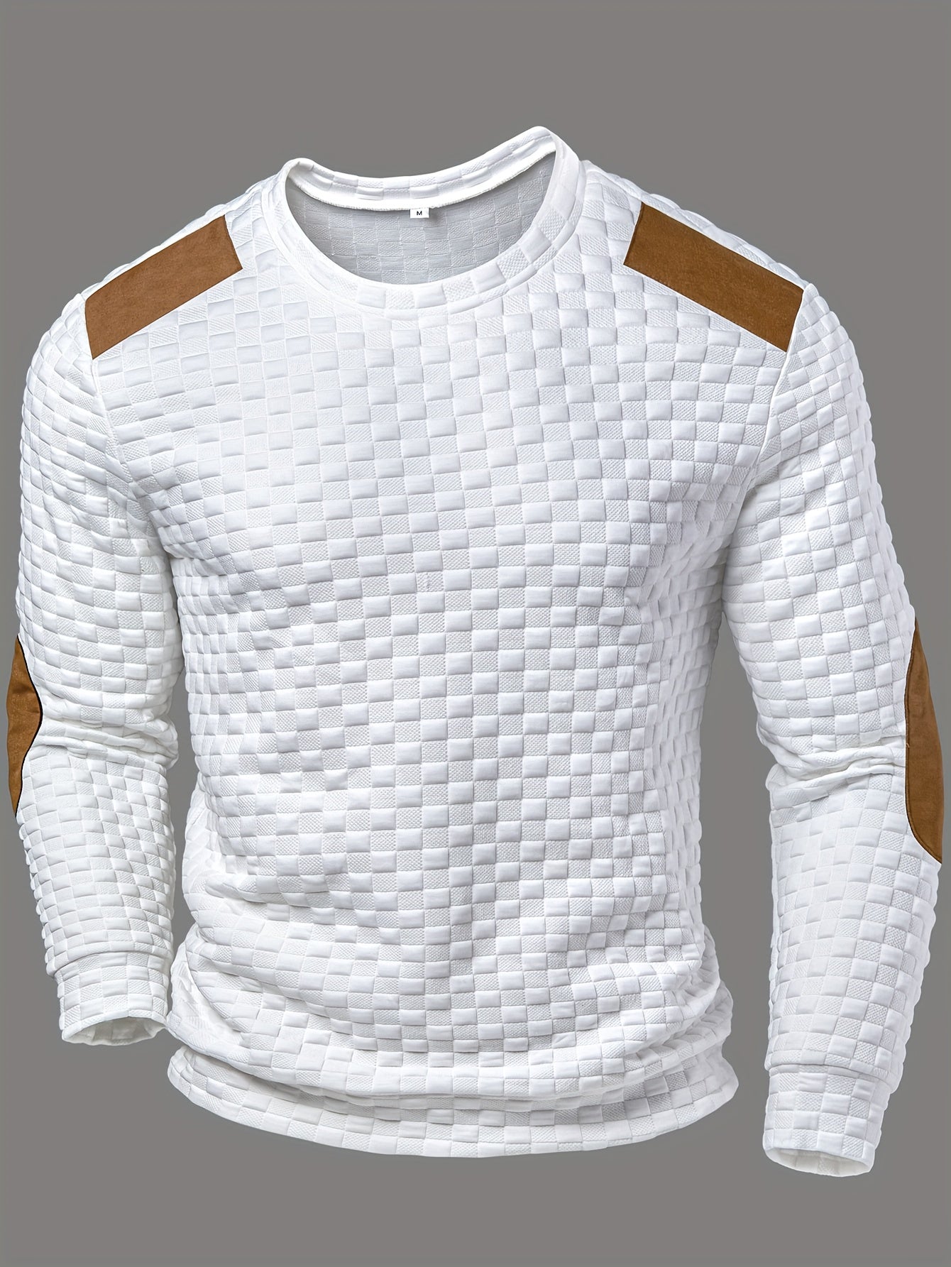 MOVEWEAR Men’s Color Block Textured Knit Long Sleeve Shirt
