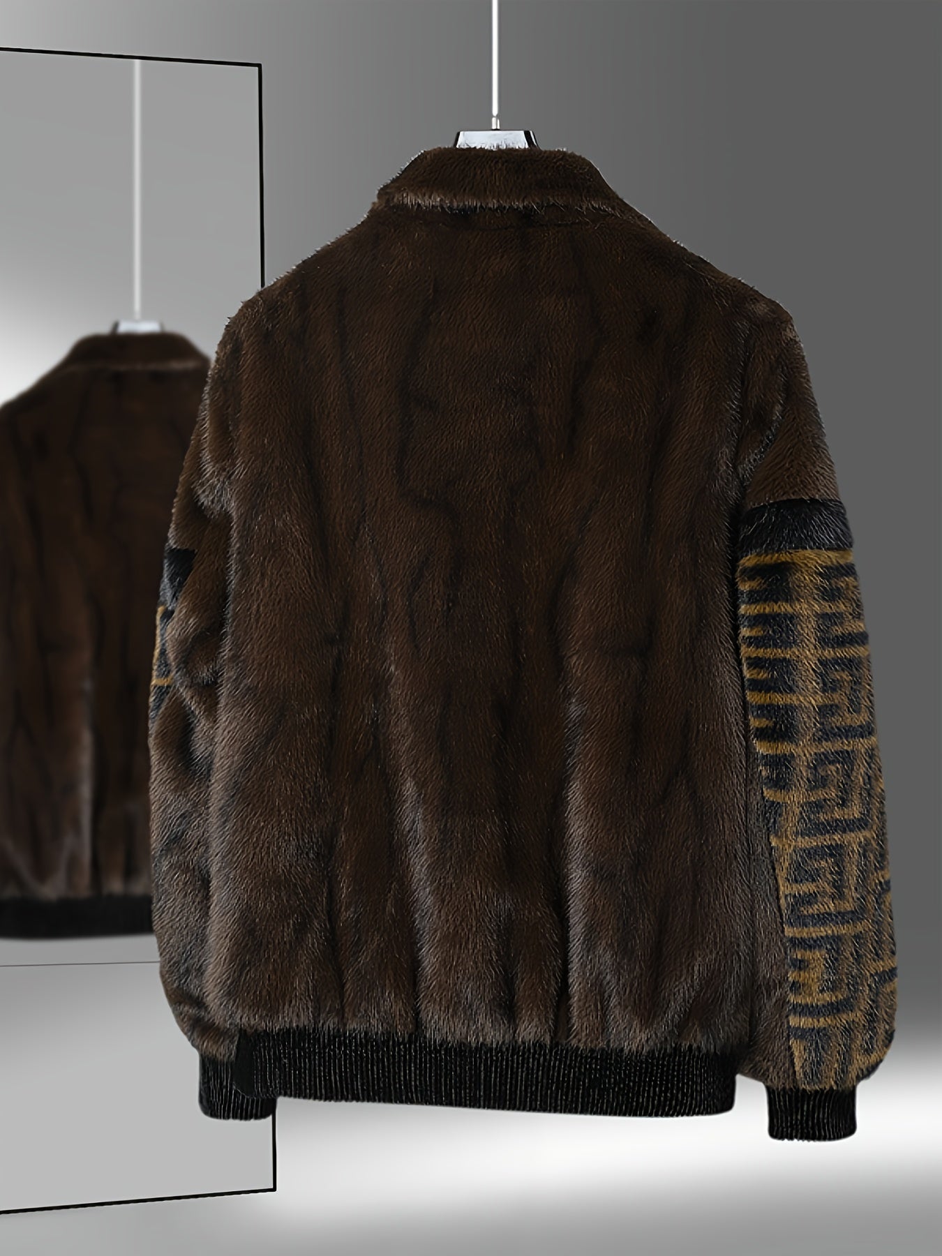 MOVEWEAR Men’s Brown & Black Color Block Winter Jacket - MOVEWEAR