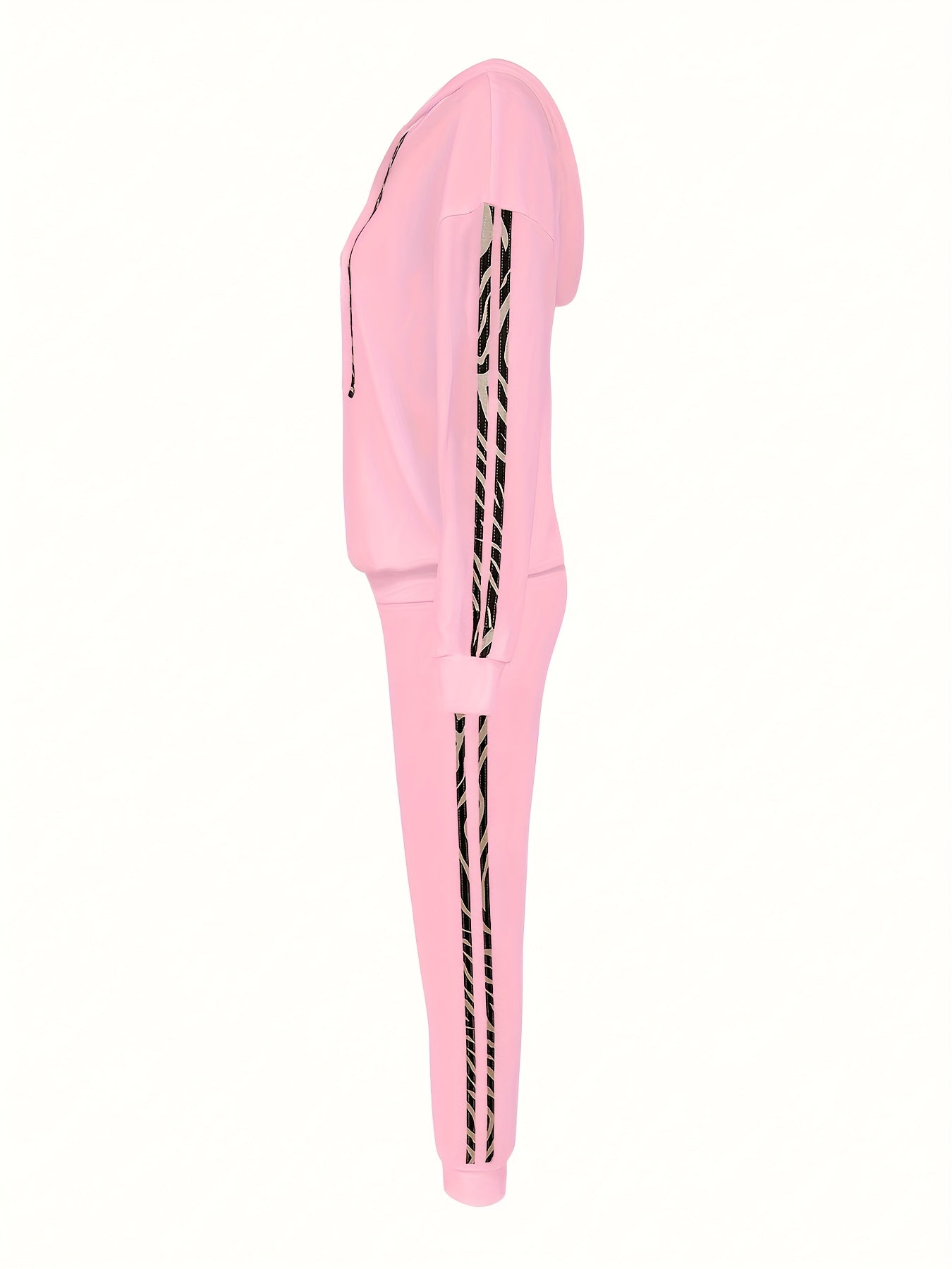 MOVEWEAR Women’s Two-Tone Black & Gold Hoodie Jogger Set