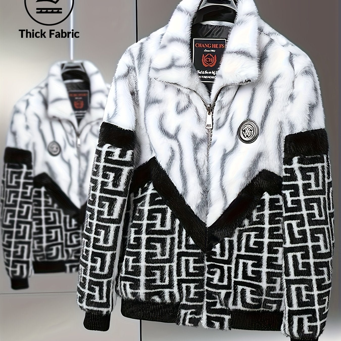 MOVEWEAR Men’s Brown & Black Color Block Winter Jacket - MOVEWEAR