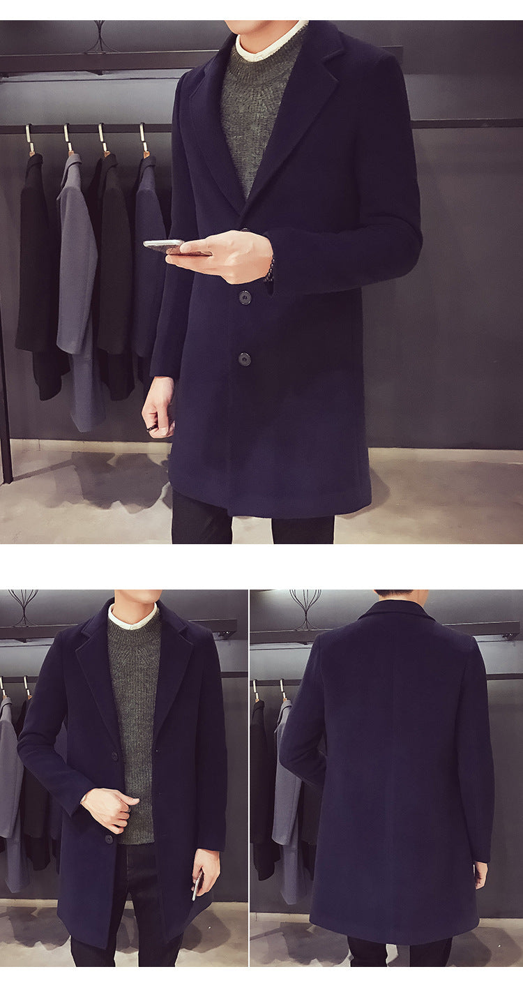 MOVEWEAR Men’s Wool Blend Long Coat – Autumn/Winter 2025