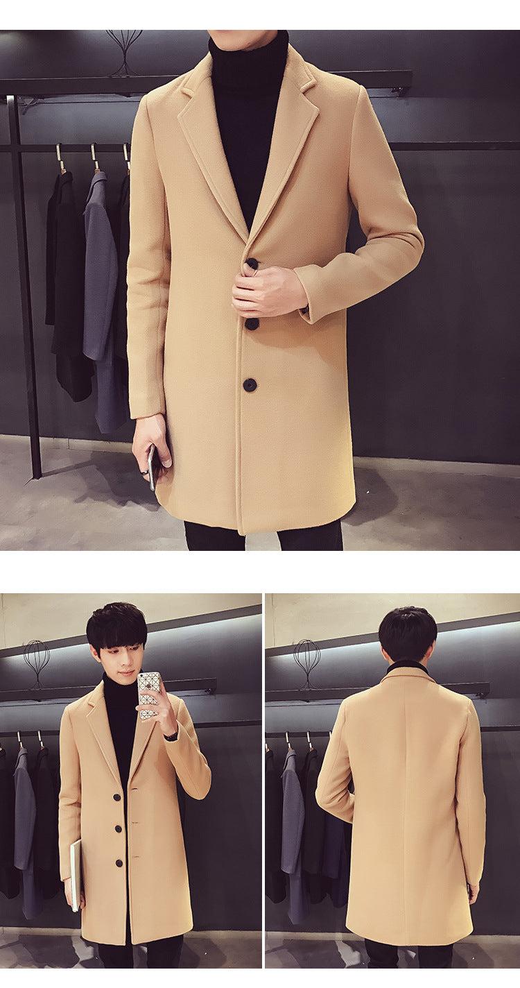 MOVEWEAR Men’s Wool Blend Long Coat – Autumn/Winter 2025
