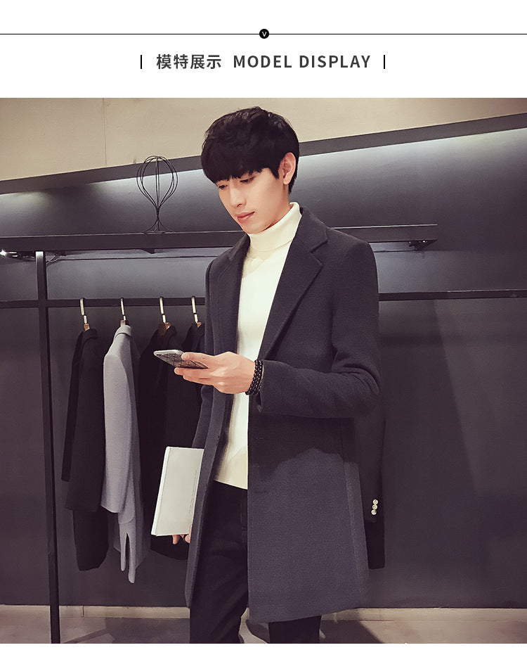 MOVEWEAR Men’s Wool Blend Long Coat – Autumn/Winter 2025