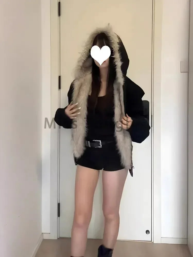 MOVEWEAR Liner Fur Loose Coat For Women