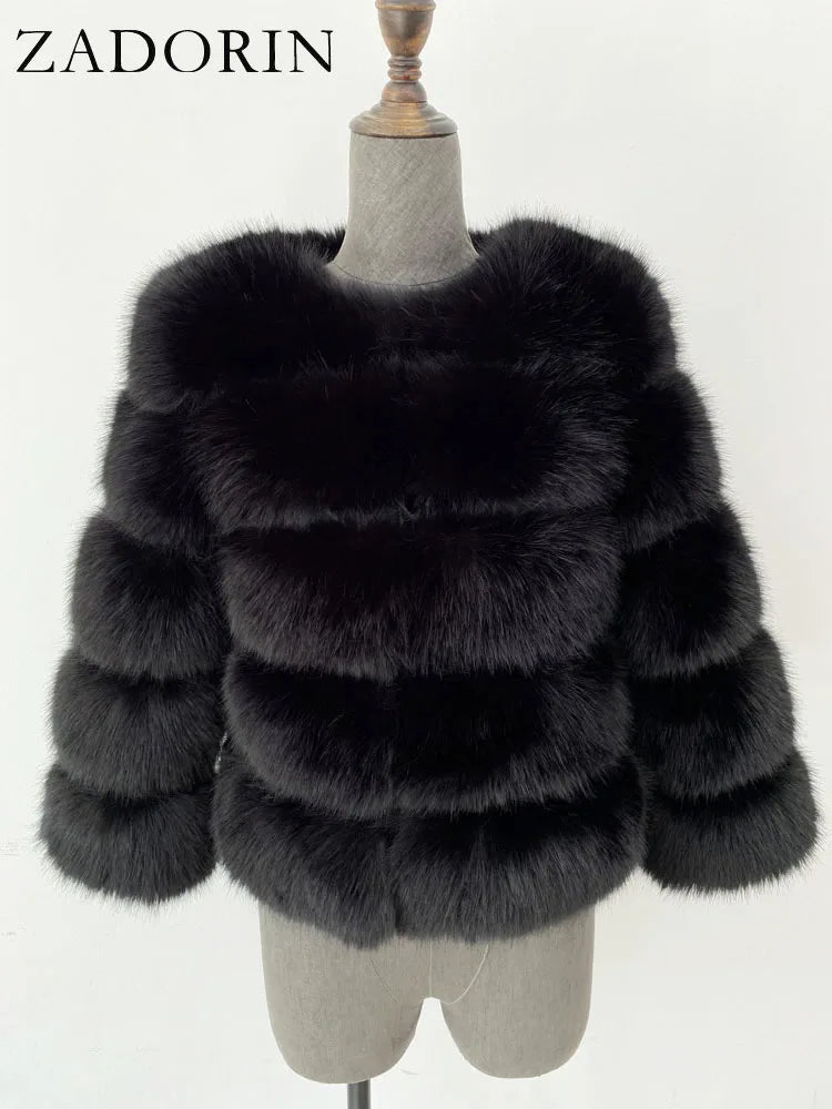 MOVEWEAR Elegant Faux Mink Fur Winter Coat