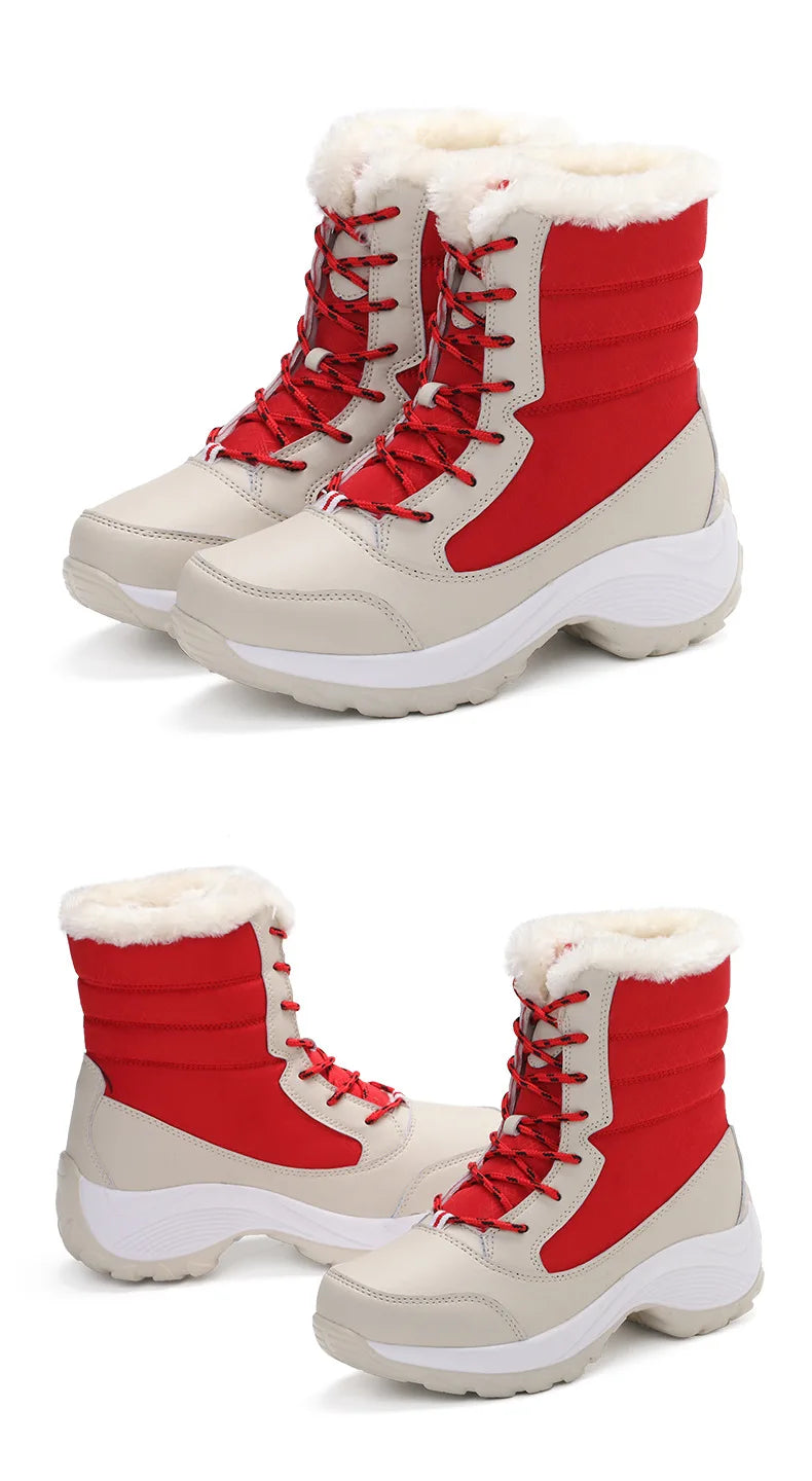 MOVEWEAR Women’s Platform Fur-Lined Winter Snow Boots