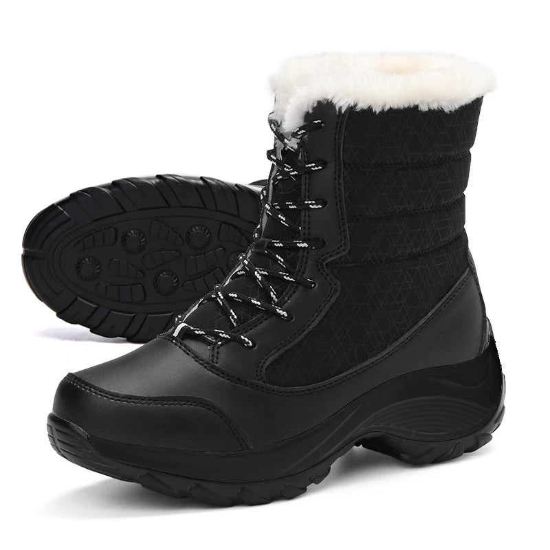 MOVEWEAR Women’s Platform Fur-Lined Winter Snow Boots