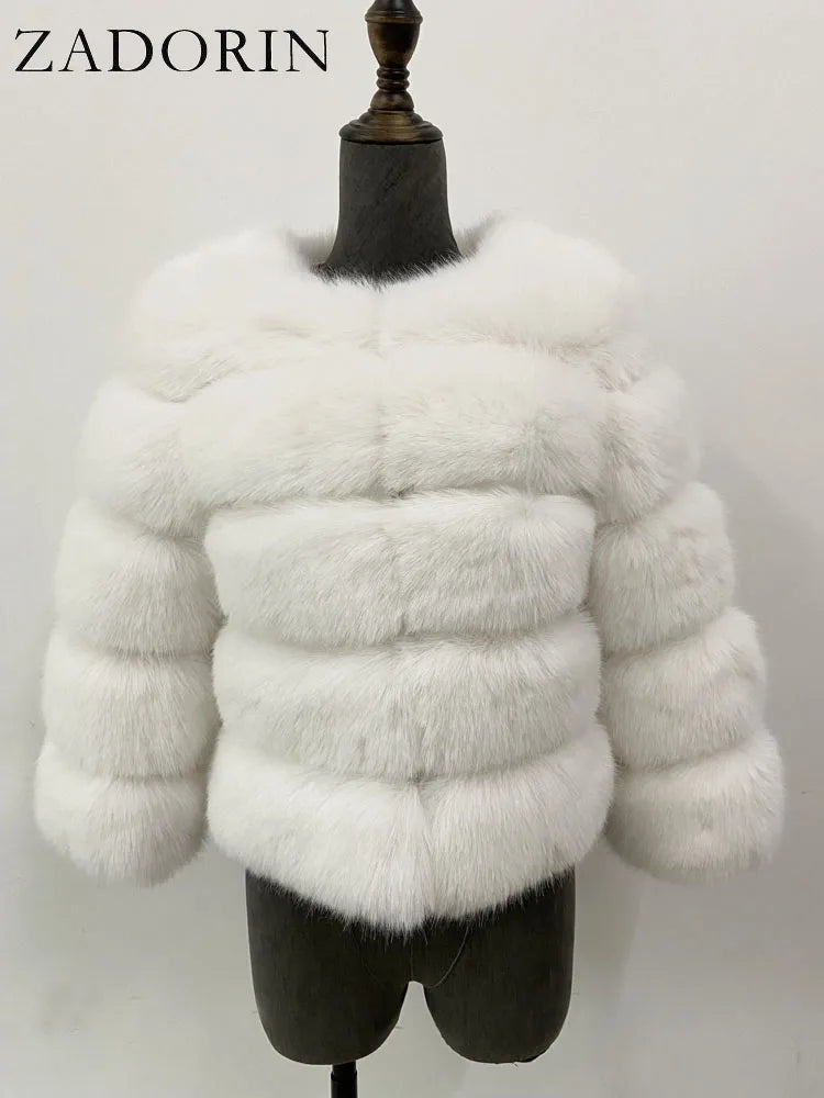 MOVEWEAR Elegant Faux Mink Fur Winter Coat