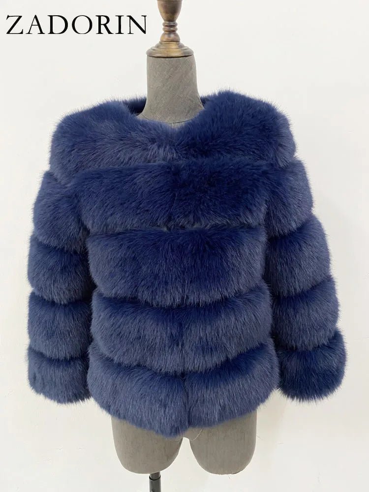 MOVEWEAR Elegant Faux Mink Fur Winter Coat - MOVEWEAR