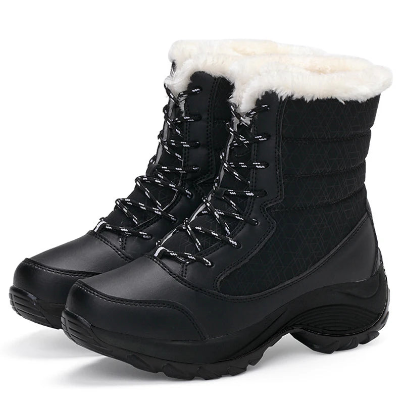 MOVEWEAR Women’s Platform Fur-Lined Winter Snow Boots