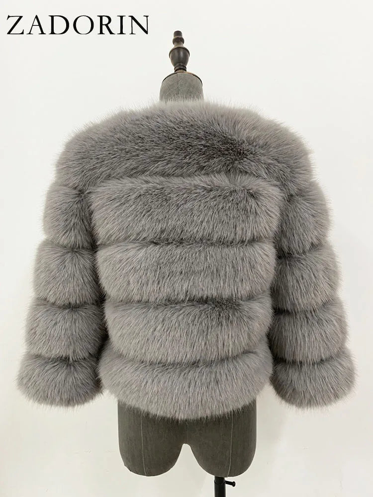 MOVEWEAR Elegant Faux Mink Fur Winter Coat