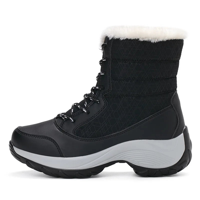 MOVEWEAR Women’s Platform Fur-Lined Winter Snow Boots