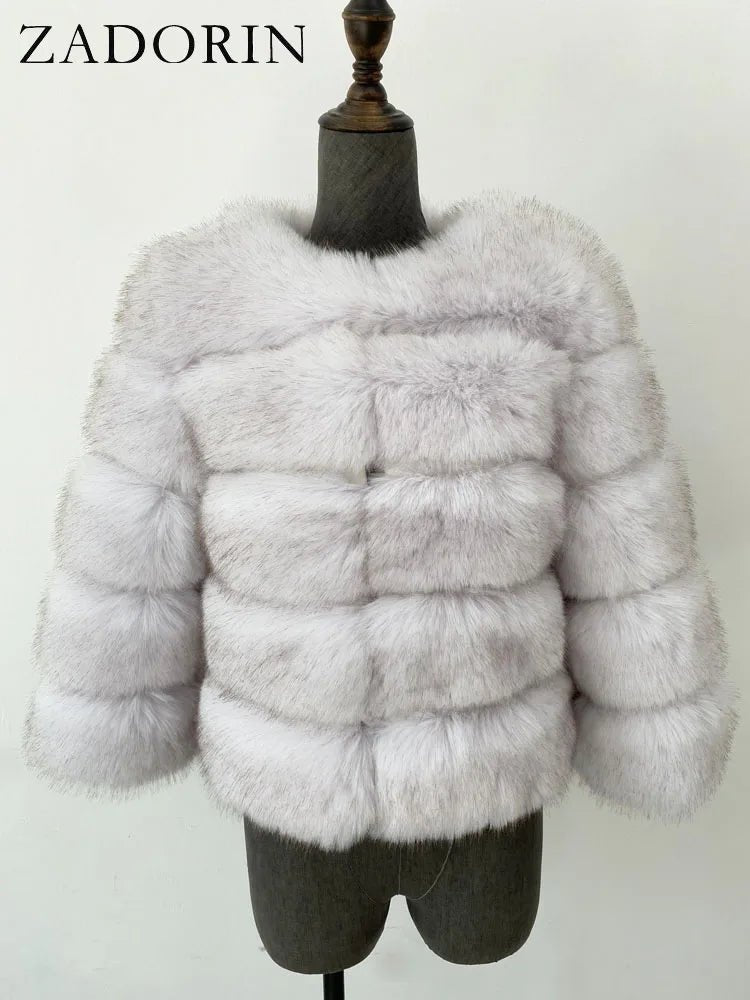 MOVEWEAR Elegant Faux Mink Fur Winter Coat - MOVEWEAR
