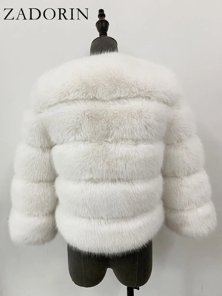 MOVEWEAR Elegant Faux Mink Fur Winter Coat