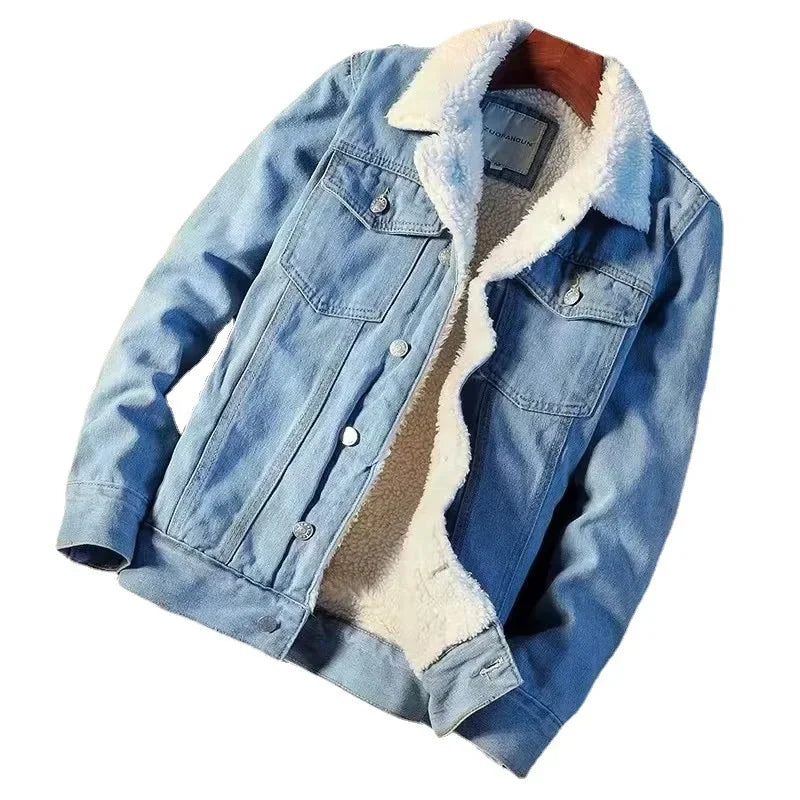 MOVEWEAR Men’s Winter Fleece-Lined Denim Jacket