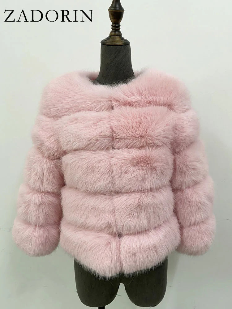 MOVEWEAR Elegant Faux Mink Fur Winter Coat