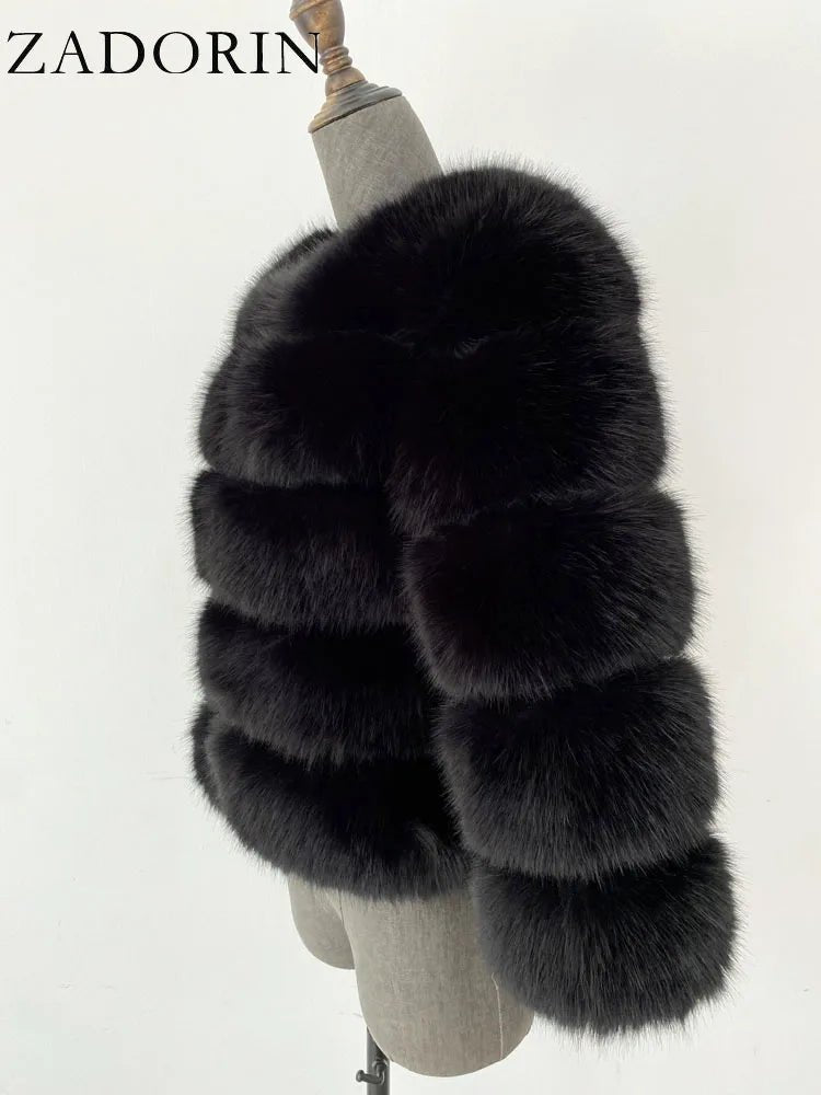 MOVEWEAR Elegant Faux Mink Fur Winter Coat - MOVEWEAR