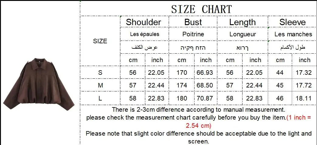 MOVEWEAR Suede Zipper Bomber Jacket for Women - MOVEWEAR