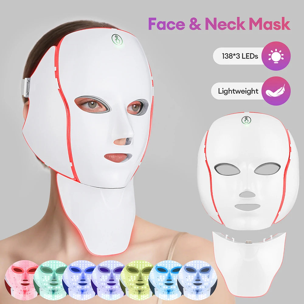 MOVEWEAR 7-Color LED Facial &amp; Neck Rejuvenation Mask