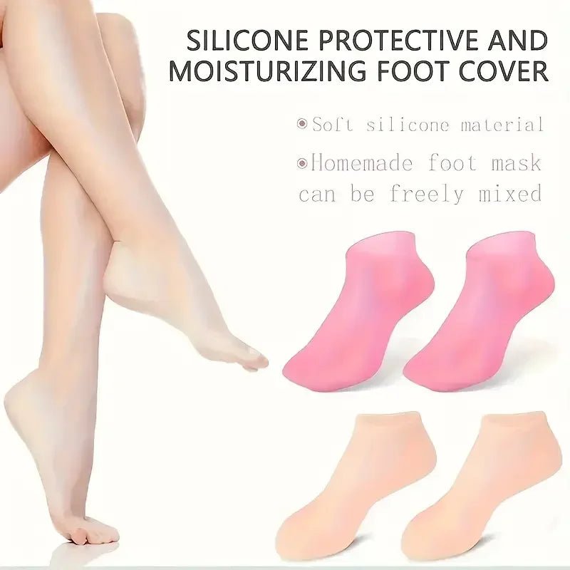 MOVEWEAR Silicone Moisturizing Foot Care Socks (2 Pairs) - MOVEWEAR