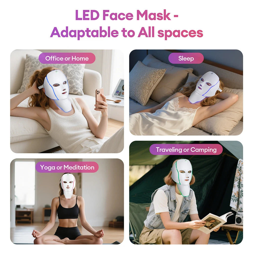 MOVEWEAR 7-Color LED Facial &amp; Neck Rejuvenation Mask