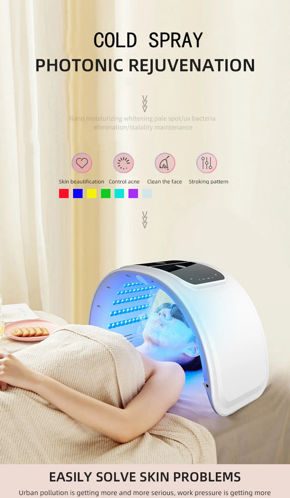 MOVEWEAR 7-in-1 LED Facial Rejuvenation Therapy Mask