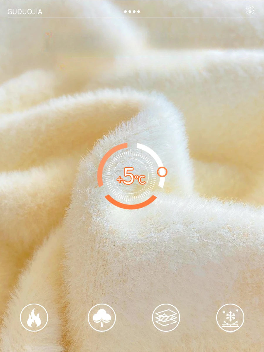 MOVEWEAR Velvet-Lined Turtleneck Winter Sweater for Women