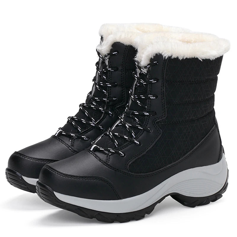 MOVEWEAR Women’s Platform Fur-Lined Winter Snow Boots