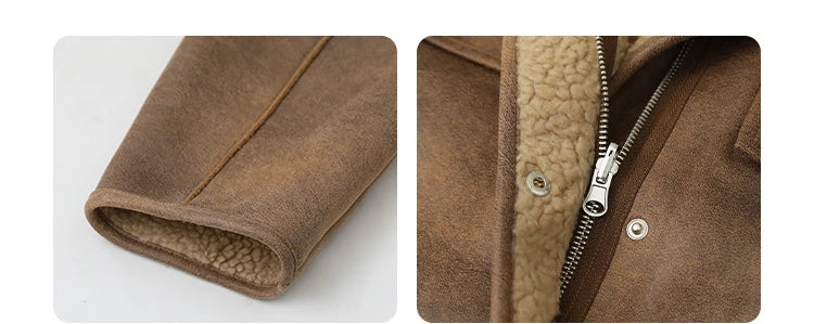 MOVEWEAR Reversible Suede Winter Motorcycle Jacket for Women