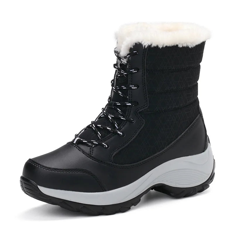 MOVEWEAR Women’s Platform Fur-Lined Winter Snow Boots