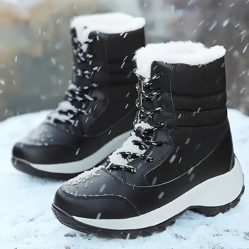MOVEWEAR Women’s Platform Fur-Lined Winter Snow Boots