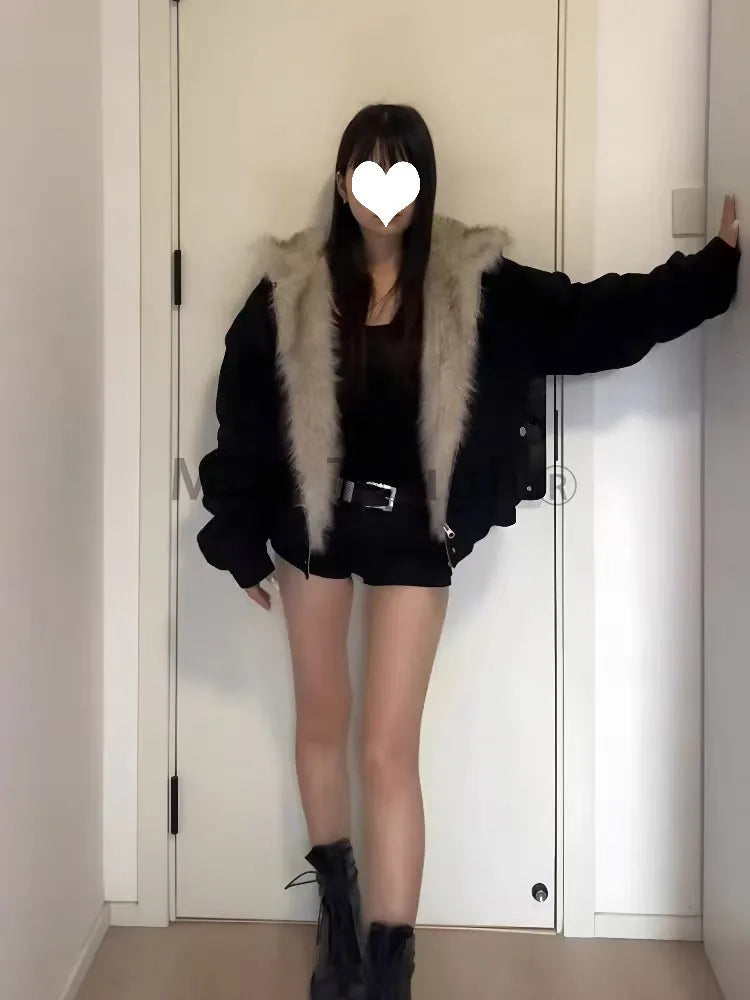 MOVEWEAR Liner Fur Loose Coat For Women