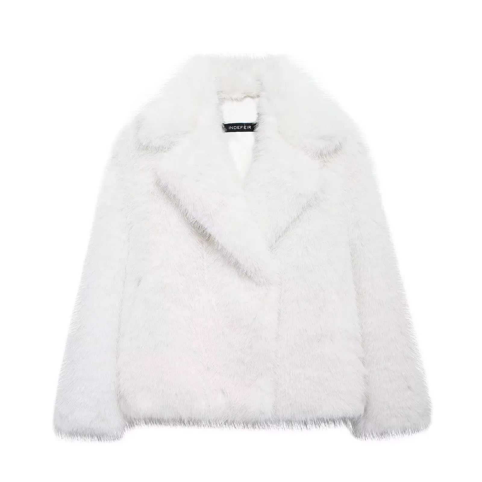 MOVEWEAR Women’s Elegant Faux Fur Lapel Winter Coat
