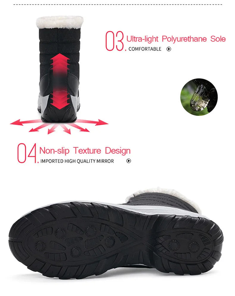 MOVEWEAR Women’s Platform Fur-Lined Winter Snow Boots