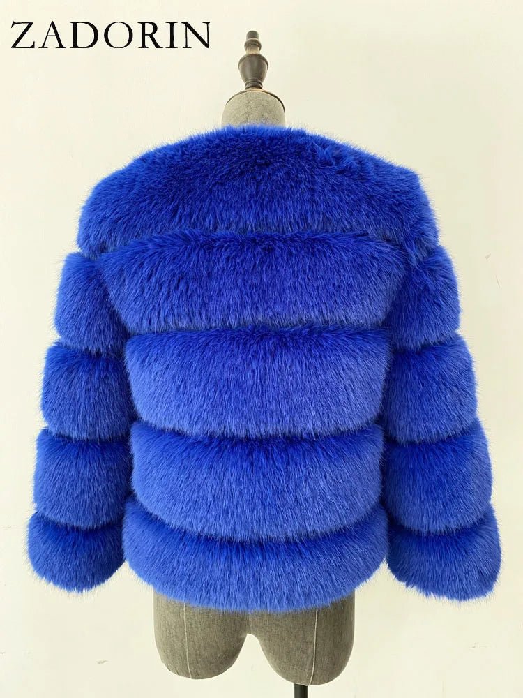 MOVEWEAR Elegant Faux Mink Fur Winter Coat - MOVEWEAR
