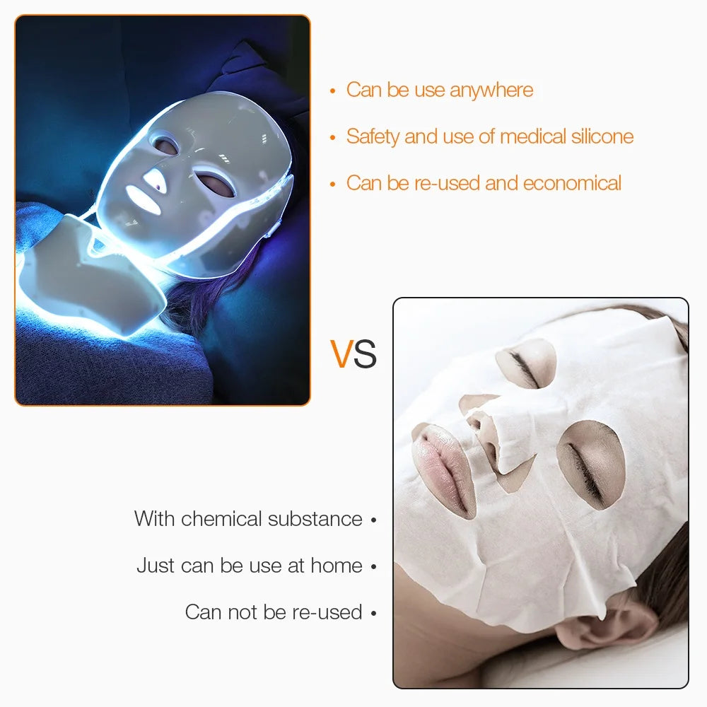 MOVEWEAR 7-Color LED Facial &amp; Neck Rejuvenation Mask