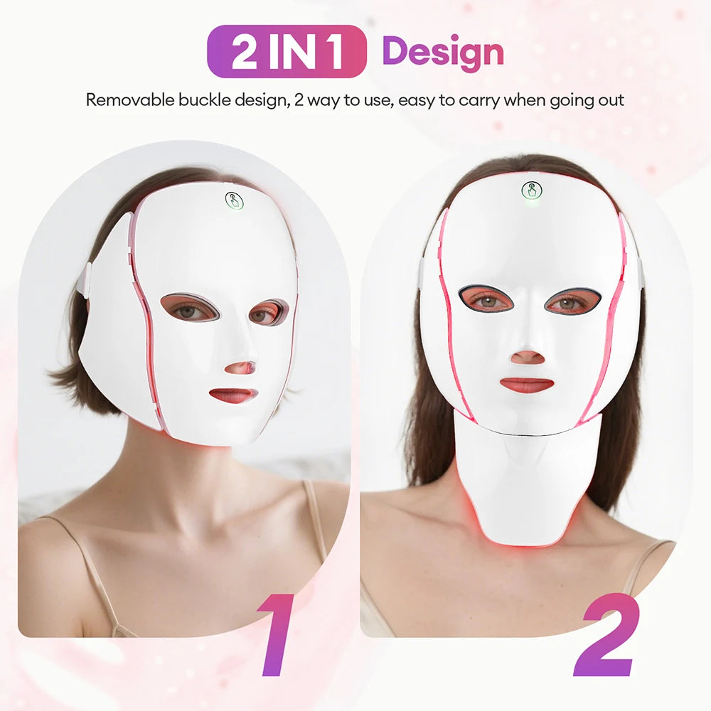 MOVEWEAR 7-Color LED Facial &amp; Neck Rejuvenation Mask