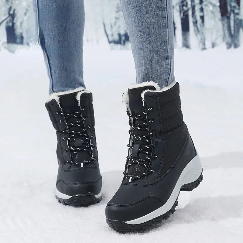 MOVEWEAR Women’s Platform Fur-Lined Winter Snow Boots