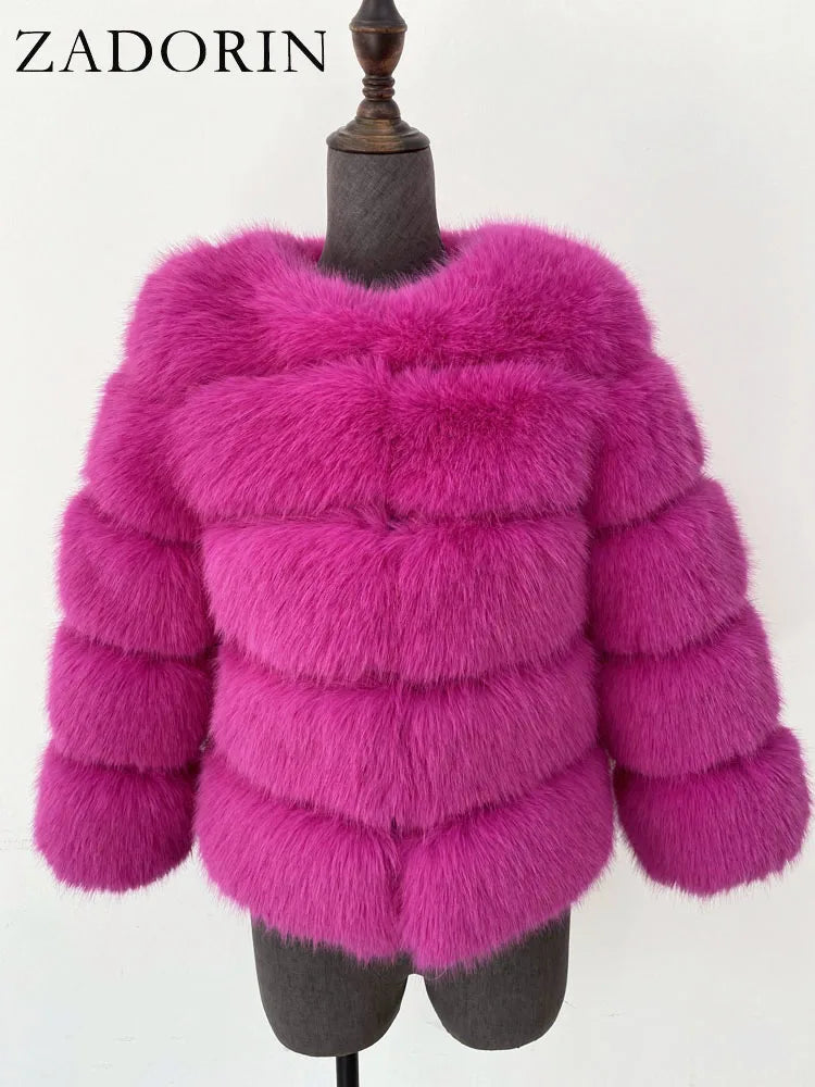 MOVEWEAR Elegant Faux Mink Fur Winter Coat