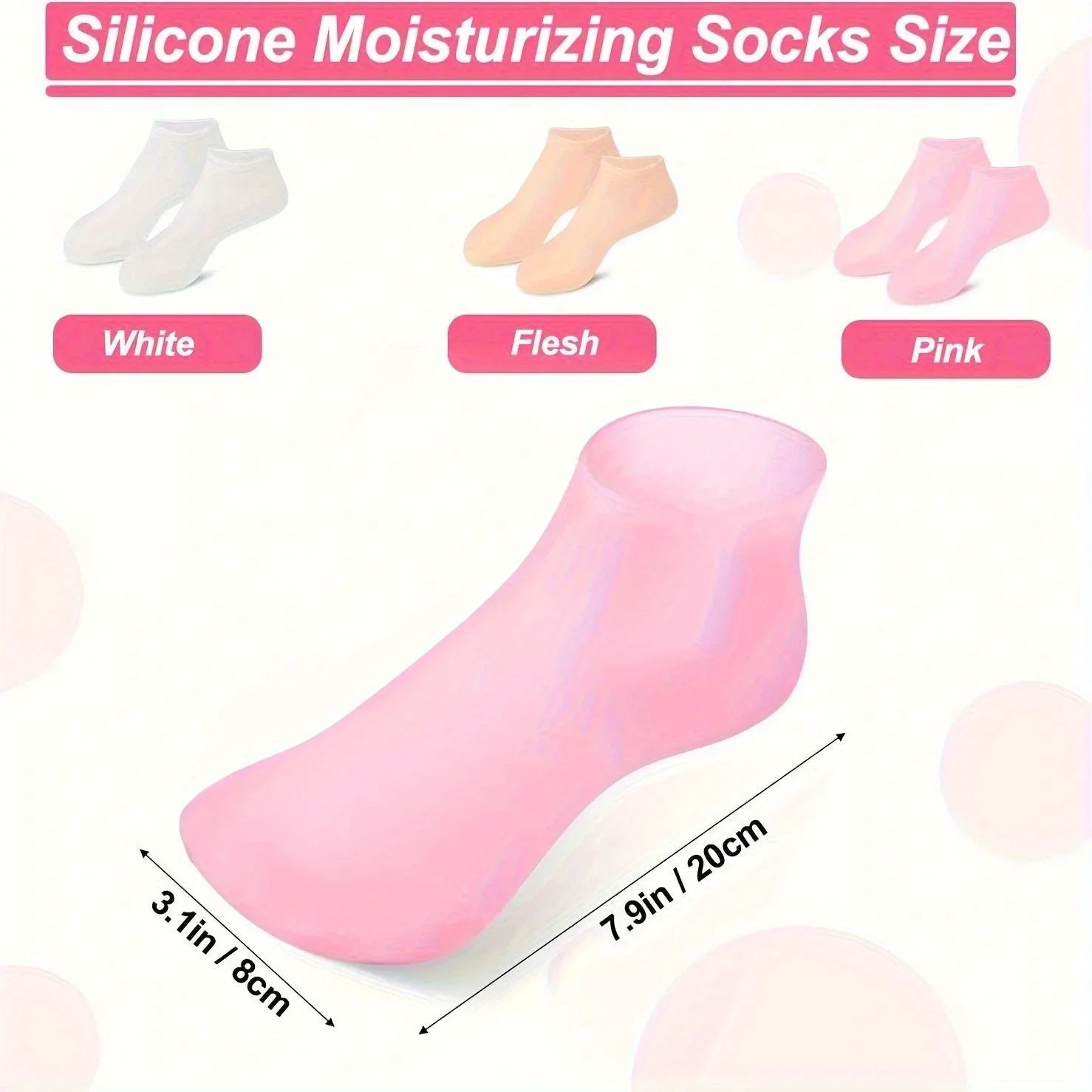 MOVEWEAR Silicone Moisturizing Foot Care Socks (2 Pairs)