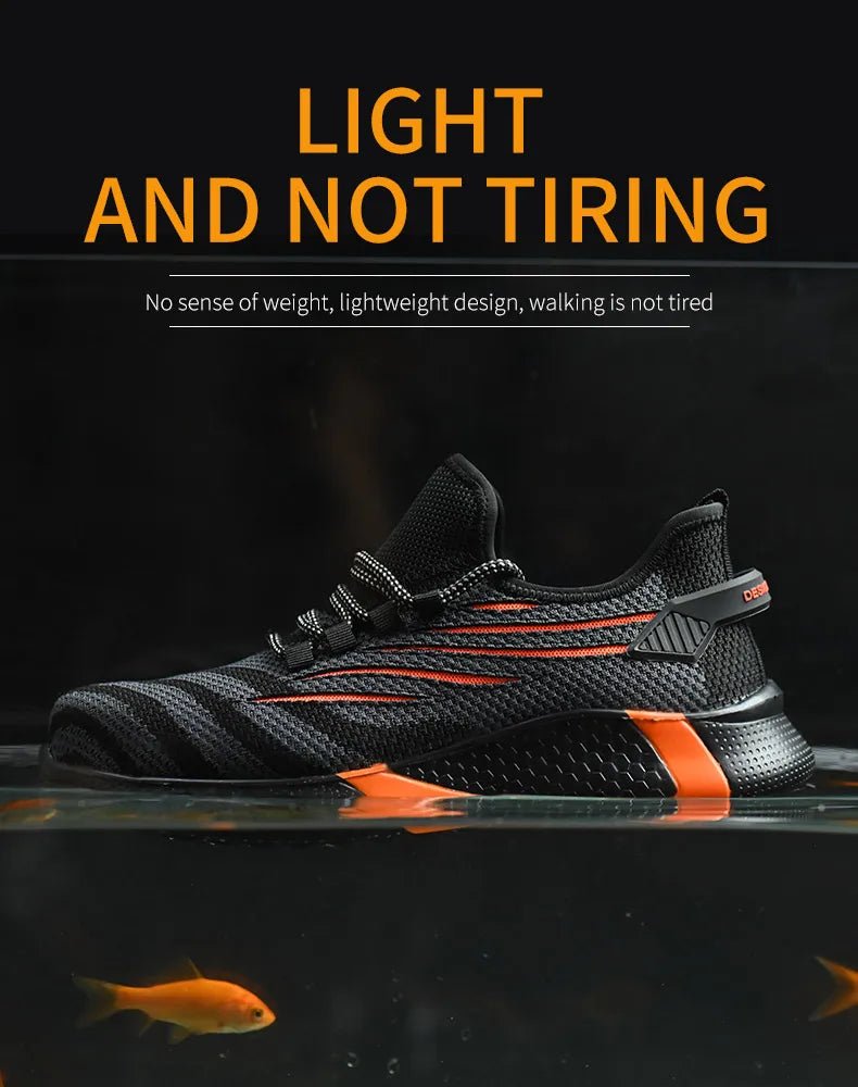 MOVEWEAR Men’s Lightweight Steel Toe Safety Work Shoes - MOVEWEAR