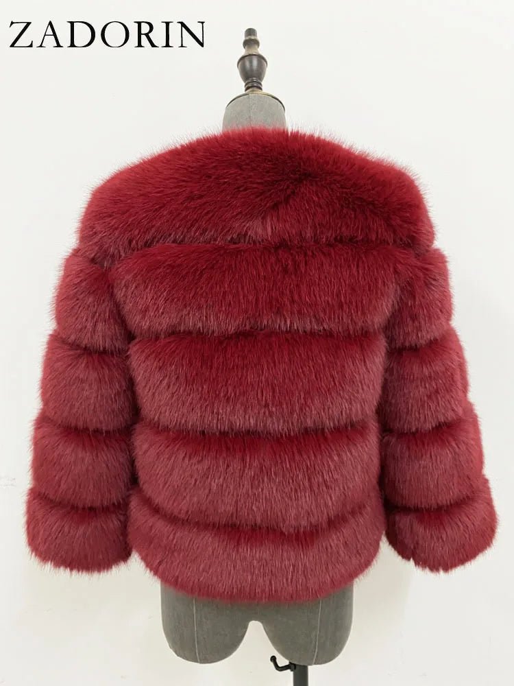 MOVEWEAR Elegant Faux Mink Fur Winter Coat - MOVEWEAR