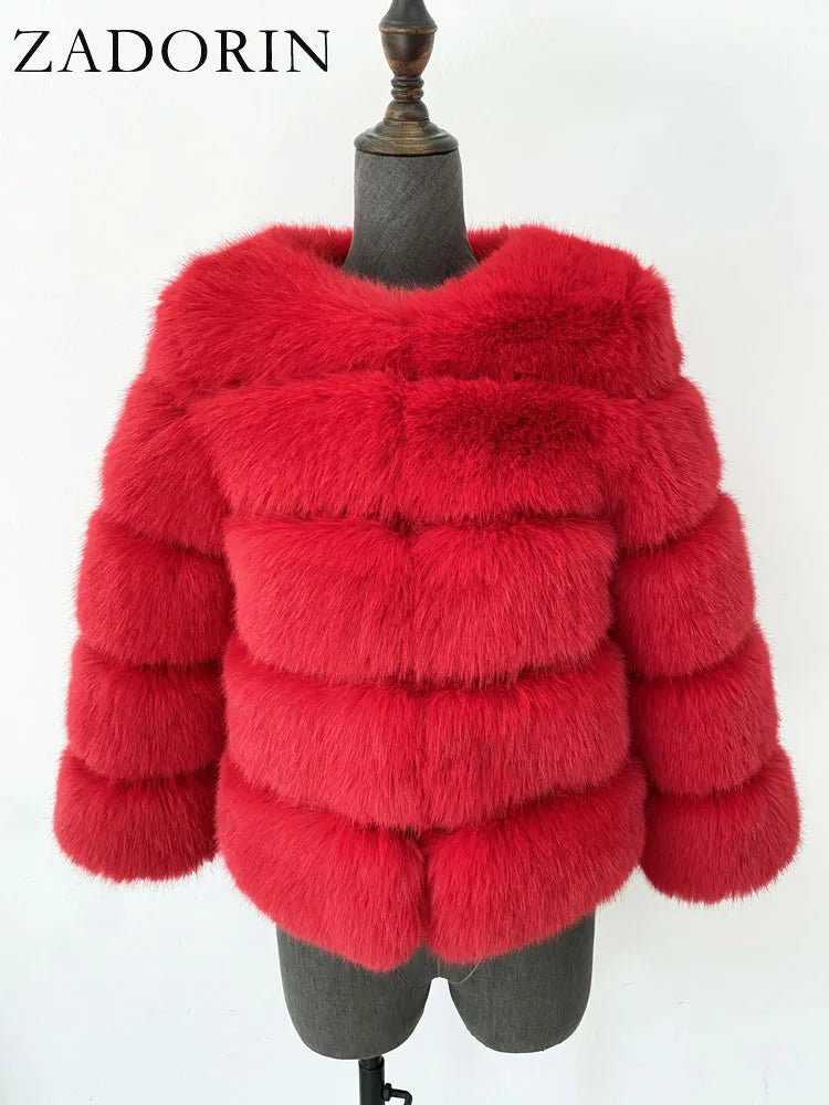 MOVEWEAR Elegant Faux Mink Fur Winter Coat
