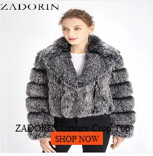 MOVEWEAR Elegant Faux Mink Fur Winter Coat