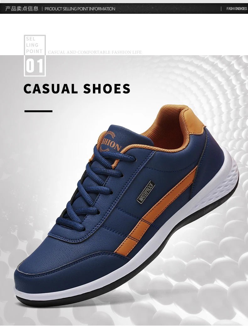 MOVEWEAR Men’s Italian Leather Casual Sneakers - MOVEWEAR