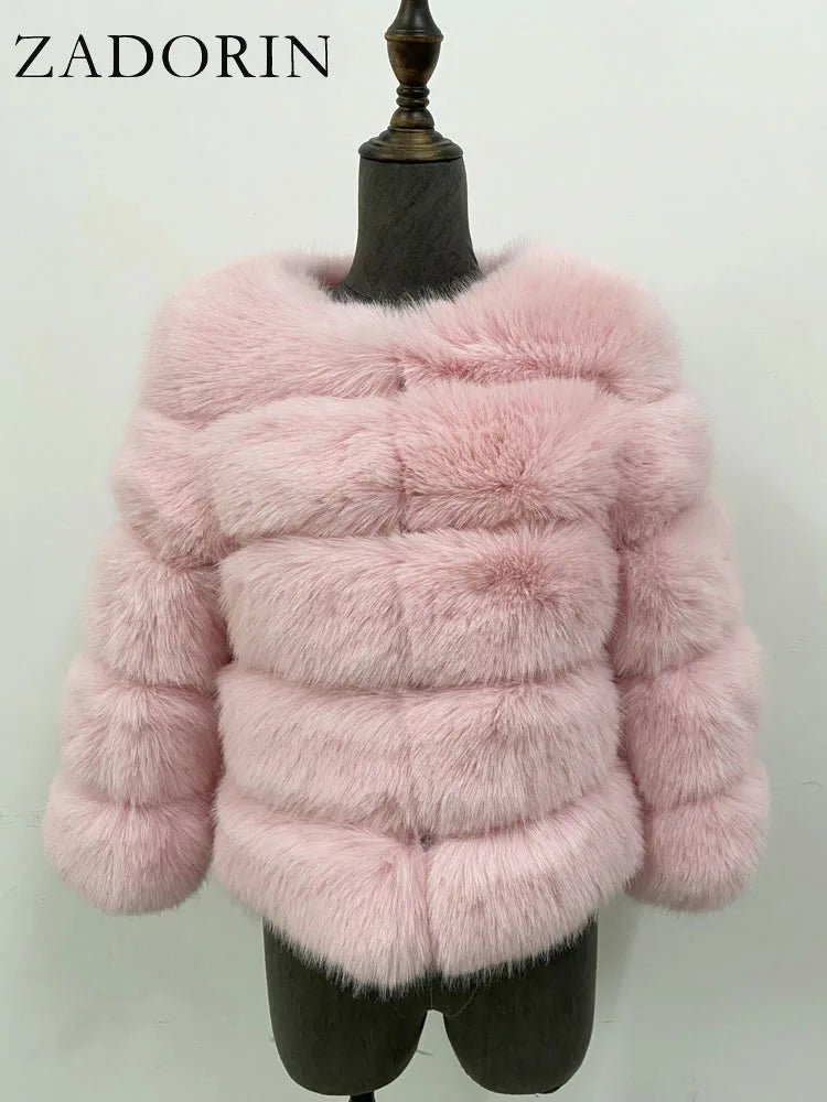 MOVEWEAR Elegant Faux Mink Fur Winter Coat - MOVEWEAR
