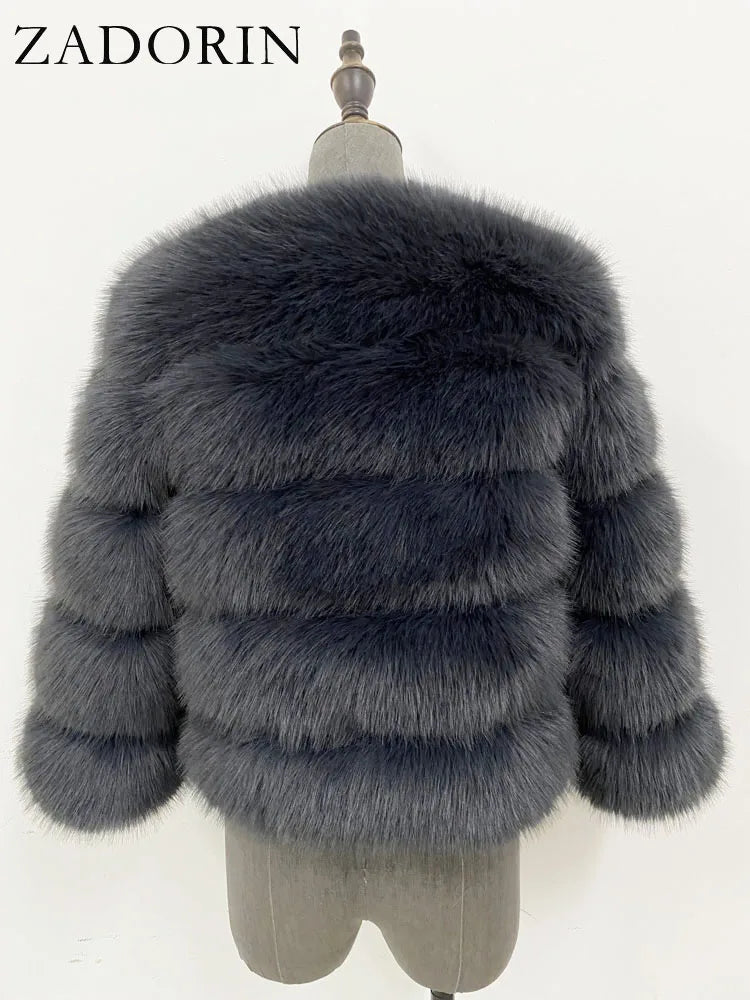 MOVEWEAR Elegant Faux Mink Fur Winter Coat