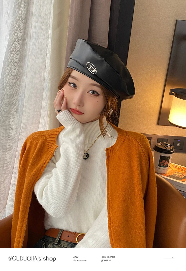 MOVEWEAR Velvet-Lined Turtleneck Winter Sweater for Women