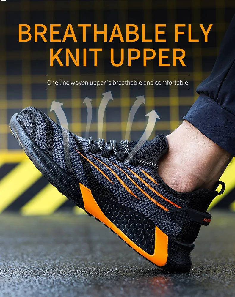 MOVEWEAR Men’s Lightweight Steel Toe Safety Work Shoes